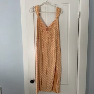 Abercrombie & Fitch Orange/Yellow Floral Midi Dress